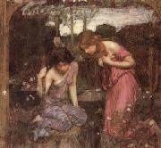 John William Waterhouse Study for Nymphs finding the Head of Orpheus china oil painting reproduction